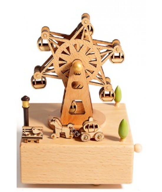 旋轉摩天輪 木質音樂盒 MUSIC BOX